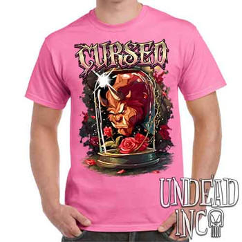 Cursed Beast - Men's Pink T-Shirt