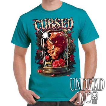 Cursed Beast - Men's Teal T-Shirt