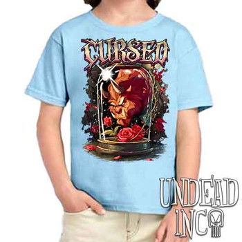 Cursed Beast - Kids Unisex BLUE Girls and Boys T shirt