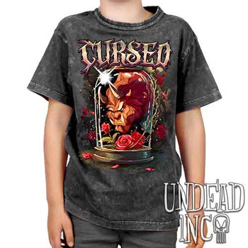 Cursed Beast - Kids Unisex STONE WASH Girls and Boys T shirt
