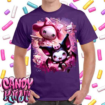 Good Vs Evil Kawaii Candy - Men's Purple T-Shirt