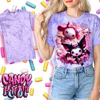 Good Vs Evil Kawaii Candy - UNISEX COLOUR BLAST PURPLE T-Shirt