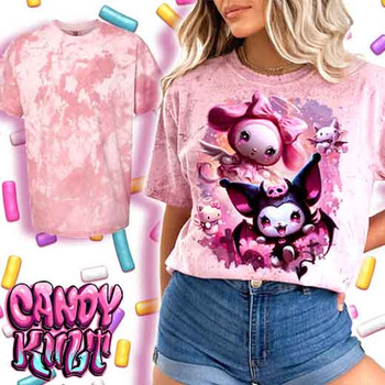 Good Vs Evil Kawaii Candy - UNISEX COLOUR BLAST CLAY T-Shirt