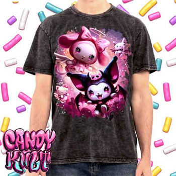 Good Vs Evil Kawaii Candy - UNISEX STONE WASH T-Shirt