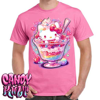 Sundae Kitty Kawaii Candy - Men's Pink T-Shirt