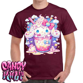 Cloudy Day Milkshake Kawaii Candy - Men's  Maroon T-Shirt