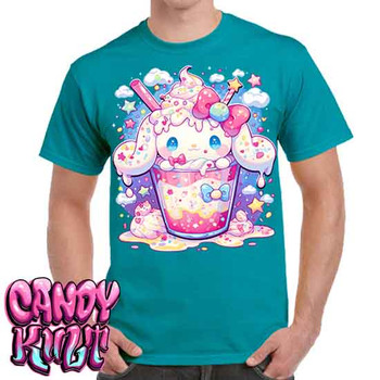 Cloudy Day Milkshake Kawaii Candy - Men's Teal T-Shirt