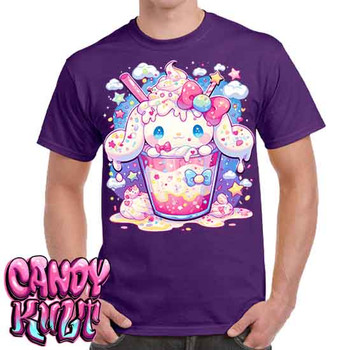 Cloudy Day Milkshake Kawaii Candy - Men's Purple T-Shirt