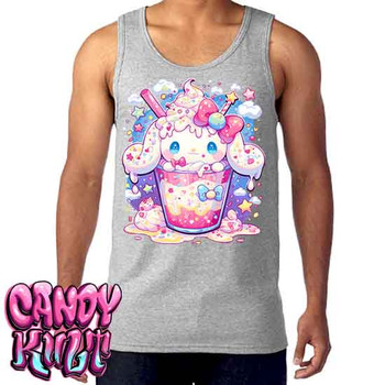 Cloudy Day Milkshake Kawaii Candy - Men's GREY Tank Singlet