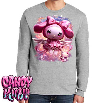 Angelic Melody Kawaii Candy - Men's Long Sleeve GREY Tee