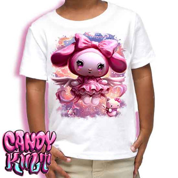 Angelic Melody Kawaii Candy - Kids Unisex WHITE Girls and Boys T shirt
