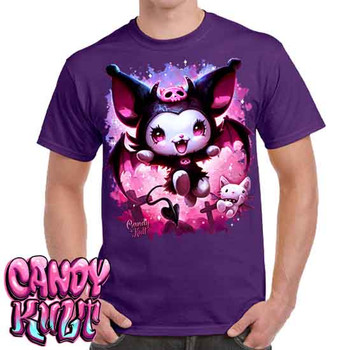 Little Devil Kawaii Candy - Men's Purple T-Shirt
