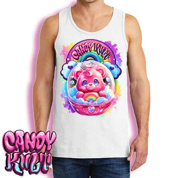 Capsule From Care-A-Lot Retro Candy - Men's WHITE Tank Singlet