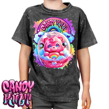 Capsule From Care-A-Lot Retro Candy - Kids Unisex STONE WASH Girls and Boys T shirt