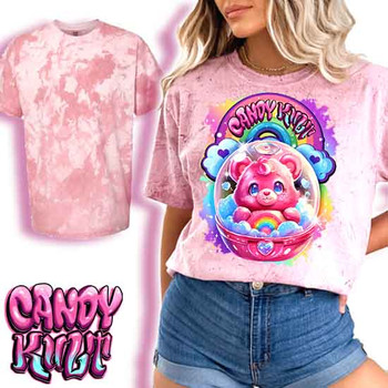 Capsule From Care-A-Lot Retro Candy - UNISEX COLOUR BLAST CLAY T-Shirt