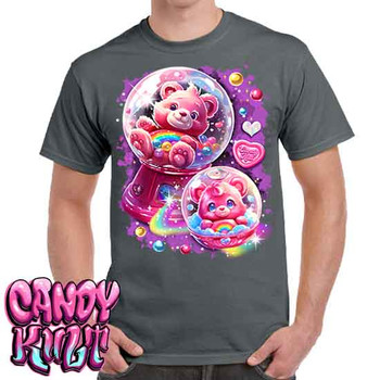 Gumball Wishes Retro Candy - Men's Charcoal T-Shirt