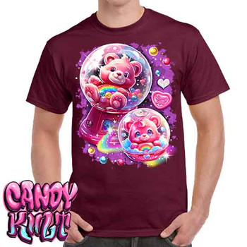 Gumball Wishes Retro Candy - Men's  Maroon T-Shirt