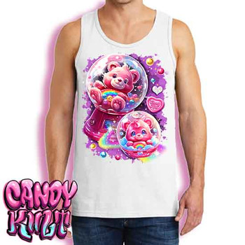 Gumball Wishes Retro Candy - Men's WHITE Tank Singlet