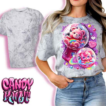 Gumball Wishes Retro Candy - UNISEX COLOUR BLAST SMOKE T-Shirt