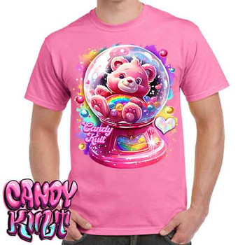 Care-A-Lot Gumball Machine Retro Candy - Men's Pink T-Shirt