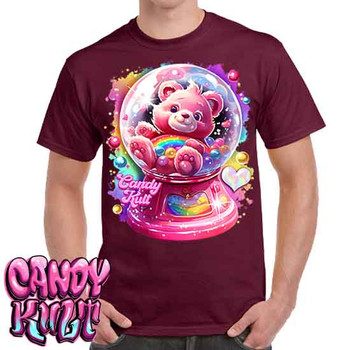 Care-A-Lot Gumball Machine Retro Candy - Men's  Maroon T-Shirt