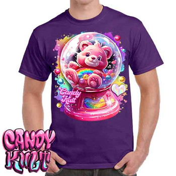 Care-A-Lot Gumball Machine Retro Candy - Men's Purple T-Shirt