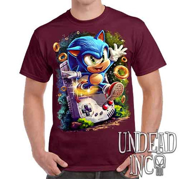 Sonic Blast From The Past - Men's  Maroon T-Shirt