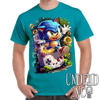Sonic Blast From The Past - Men's Teal T-Shirt
