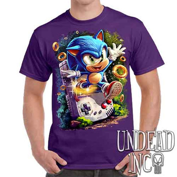 Sonic Blast From The Past - Men's Purple T-Shirt
