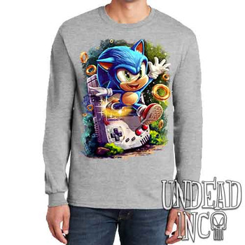 Sonic Blast From The Past - Men's Long Sleeve GREY Tee