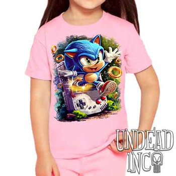 Sonic Blast From The Past - Kids Unisex PINK Girls and Boys T shirt