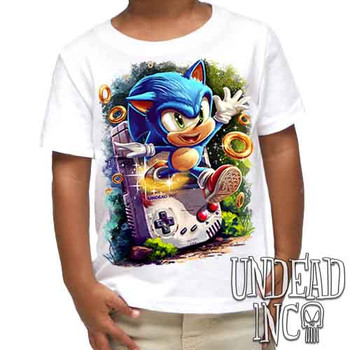 Sonic Blast From The Past - Kids Unisex WHITE Girls and Boys T shirt