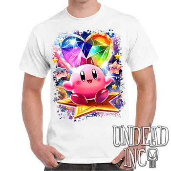 Kirby Crystal Heart - Men's White T-Shirt