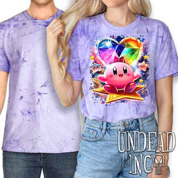 Kirby Crystal Heart - UNISEX COLOUR BLAST PURPLE T-Shirt