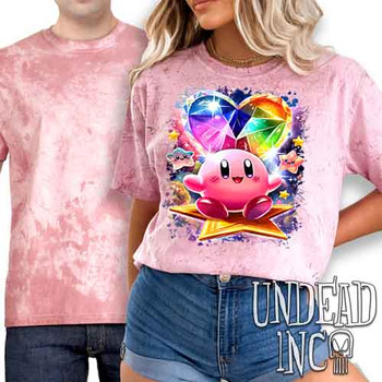 Kirby Crystal Heart - UNISEX COLOUR BLAST CLAY T-Shirt