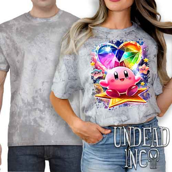 Kirby Crystal Heart - UNISEX COLOUR BLAST SMOKE T-Shirt