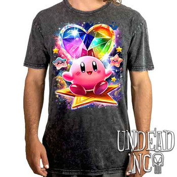 Kirby Crystal Heart - UNISEX STONE WASH T-Shirt