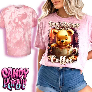 Don't Bother Me Before Coffee Candy Toons - UNISEX COLOUR BLAST CLAY T-Shirt