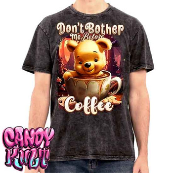 Don't Bother Me Before Coffee Candy Toons - UNISEX STONE WASH T-Shirt