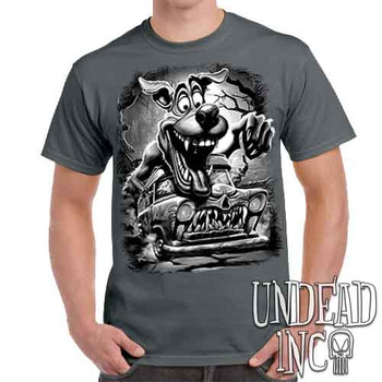 Mystery Machine Monster  Black & Grey - Men's Charcoal T-Shirt