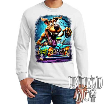 Mystery Machine Monster - Men's Long Sleeve WHITE Tee