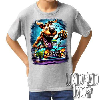 Mystery Machine Monster - Kids Unisex GREY Girls and Boys T shirt