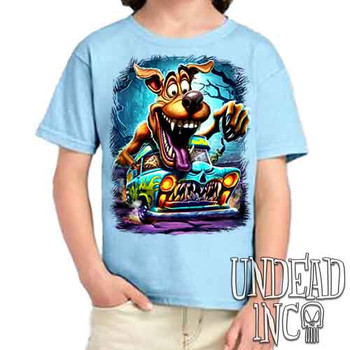 Mystery Machine Monster - Kids Unisex BLUE Girls and Boys T shirt