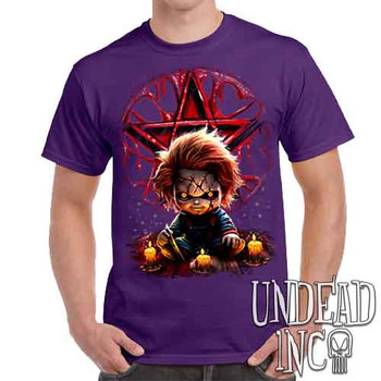 Chucky Pentagram - Men's Purple T-Shirt