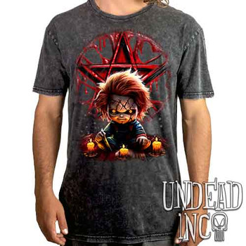 Chucky Pentagram - UNISEX STONE WASH T-Shirt