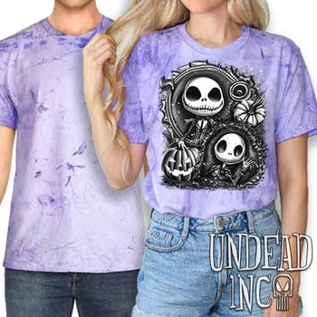 Jack Skellington Pumpkin Patch Black & Grey - UNISEX COLOUR BLAST PURPLE T-Shirt