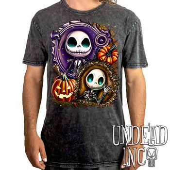 Jack Skellington Pumpkin Patch - UNISEX STONE WASH T-Shirt
