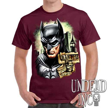 Wanted Vigilante - Men's  Maroon T-Shirt