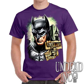 Wanted Vigilante - Men's Purple T-Shirt