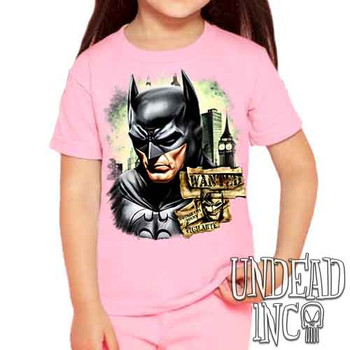 Wanted Vigilante - Kids Unisex PINK Girls and Boys T shirt